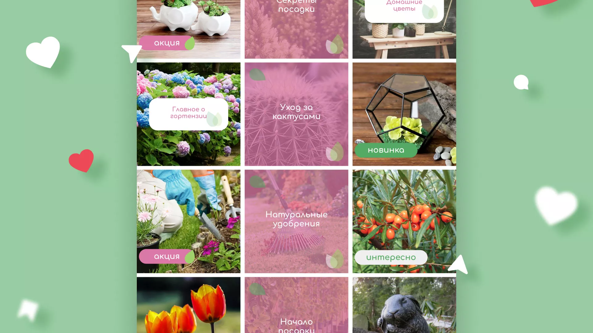 Разработка оформления профиля Instagram для магазина «Floraint» в Еманжелинске